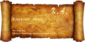 Kastner Axel névjegykártya